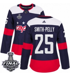 Women's Adidas Washington Capitals #25 Devante Smith-Pelly Authentic Navy Blue 2018 Stadium Series 2018 Stanley Cup Final NHL Jersey