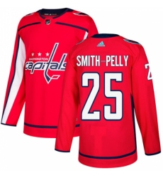 Youth Adidas Washington Capitals #25 Devante Smith-Pelly Premier Red Home NHL Jersey