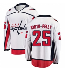 Youth Washington Capitals #25 Devante Smith-Pelly Fanatics Branded White Away Breakaway NHL Jersey