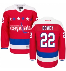 Youth Reebok Washington Capitals #22 Madison Bowey Premier Red Third NHL Jersey