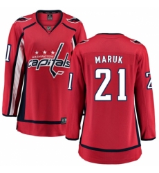 Women's Washington Capitals #21 Dennis Maruk Fanatics Branded Red Home Breakaway NHL Jersey