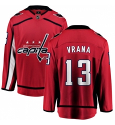 Men's Washington Capitals #13 Jakub Vrana Fanatics Branded Red Home Breakaway NHL Jersey