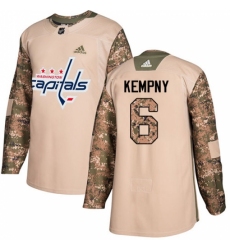 Men's Adidas Washington Capitals #6 Michal Kempny Authentic Camo Veterans Day Practice NHL Jersey Men's Adidas Washington Capitals #6 Michal Kempny Authentic Camo Veterans Day Practice NHL Jersey