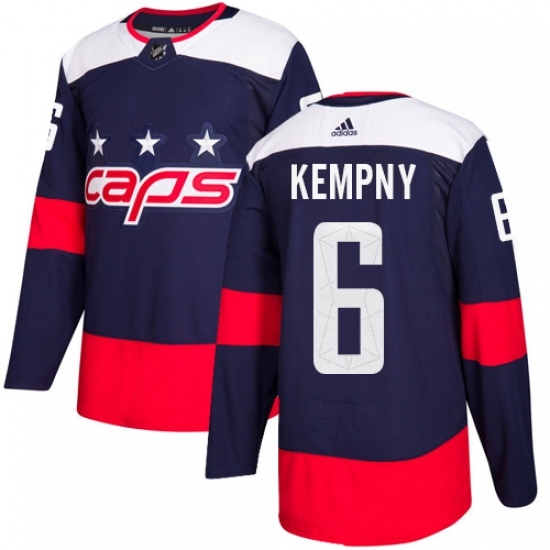 Men's Adidas Washington Capitals #6 Michal Kempny Authentic Navy Blue 2018 Stadium Series NHL Jersey Men's Adidas Washington Capitals #6 Michal Kempny Authentic Navy Blue 2018 Stadium Series NHL Jersey