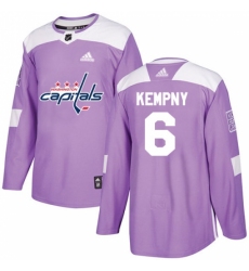 Men's Adidas Washington Capitals #6 Michal Kempny Authentic Purple Fights Cancer Practice NHL Jersey Men's Adidas Washington Capitals #6 Michal Kempny Authentic Purple Fights Cancer Practice NHL Jersey