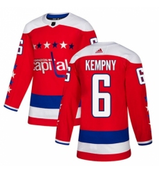 Men's Adidas Washington Capitals #6 Michal Kempny Authentic Red Alternate NHL Jersey Men's Adidas Washington Capitals #6 Michal Kempny Authentic Red Alternate NHL Jersey