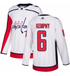 Men's Adidas Washington Capitals #6 Michal Kempny Authentic White Away NHL Jersey Men's Adidas Washington Capitals #6 Michal Kempny Authentic White Away NHL Jersey