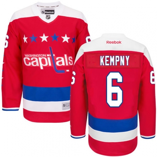 Men's Reebok Washington Capitals #6 Michal Kempny Premier Red Third NHL Jersey Men's Reebok Washington Capitals #6 Michal Kempny Premier Red Third NHL Jersey
