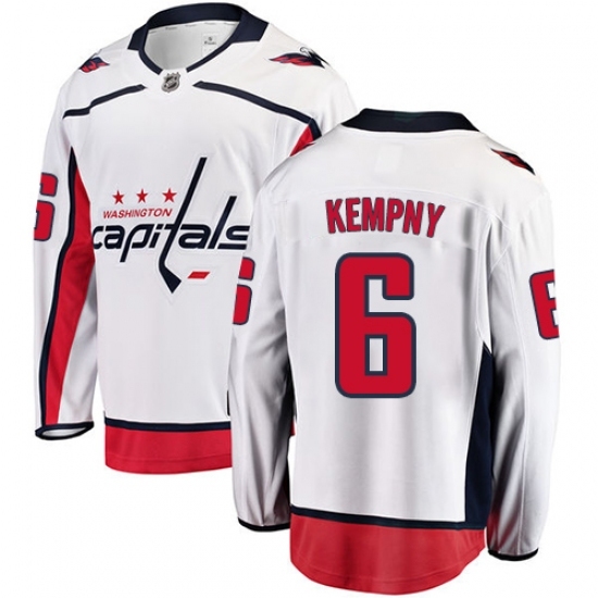 Men's Washington Capitals #6 Michal Kempny Fanatics Branded White Away Breakaway NHL Jersey Men's Washington Capitals #6 Michal Kempny Fanatics Branded White Away Breakaway NHL Jersey
