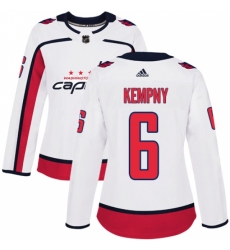 Women's Adidas Washington Capitals #6 Michal Kempny Authentic White Away NHL Jersey Women's Adidas Washington Capitals #6 Michal Kempny Authentic White Away NHL Jersey