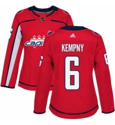 Women's Adidas Washington Capitals #6 Michal Kempny Premier Red Home NHL Jersey Women's Adidas Washington Capitals #6 Michal Kempny Premier Red Home NHL Jersey