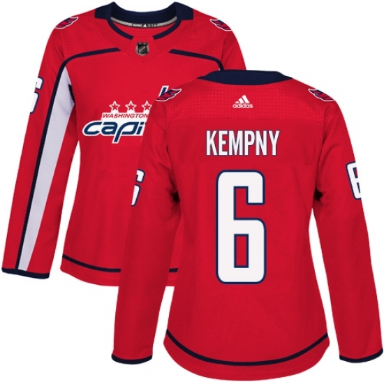 Women's Adidas Washington Capitals #6 Michal Kempny Premier Red Home NHL Jersey Women's Adidas Washington Capitals #6 Michal Kempny Premier Red Home NHL Jersey