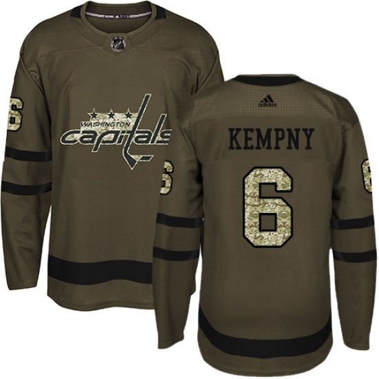 Youth Adidas Washington Capitals #6 Michal Kempny Premier Green Salute to Service NHL Jersey Youth Adidas Washington Capitals #6 Michal Kempny Premier Green Salute to Service NHL Jersey
