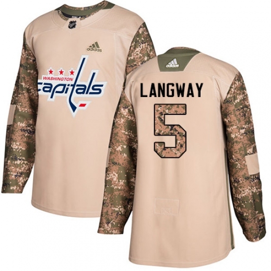 Men's Adidas Washington Capitals #5 Rod Langway Authentic Camo Veterans Day Practice NHL Jersey Men's Adidas Washington Capitals #5 Rod Langway Authentic Camo Veterans Day Practice NHL Jersey