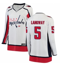Women's Washington Capitals #5 Rod Langway Fanatics Branded White Away Breakaway NHL Jersey