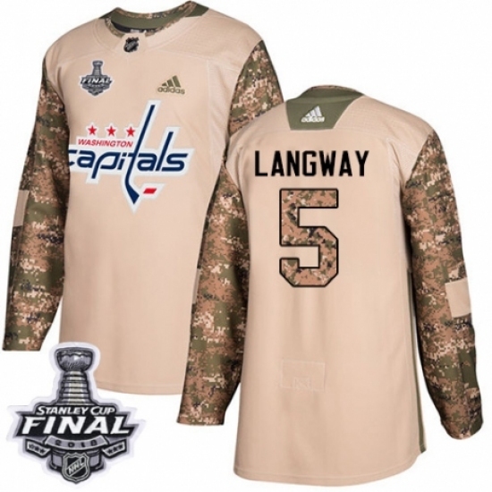 Youth Adidas Washington Capitals #5 Rod Langway Authentic Camo Veterans Day Practice 2018 Stanley Cup Final NHL Jersey Youth Adidas Washington Capitals #5 Rod Langway Authentic Camo Veterans Day Practice 2018 Stanley Cup Final NHL Jersey