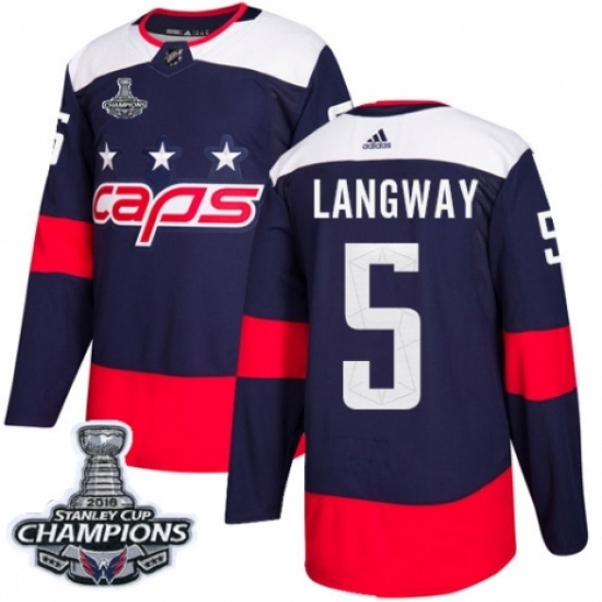 Youth Adidas Washington Capitals #5 Rod Langway Authentic Navy Blue 2018 Stadium Series 2018 Stanley Cup Final Champions NHL Jersey Youth Adidas Washington Capitals #5 Rod Langway Authentic Navy Blue 2018 Stadium Series 2018 Stanley Cup Final Champions NHL Jersey