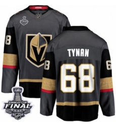 Men's Vegas Golden Knights #68 T.J. Tynan Authentic Black Home Fanatics Branded Breakaway 2018 Stanley Cup Final NHL Jersey