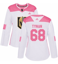 Women's Adidas Vegas Golden Knights #68 T.J. Tynan Authentic White/Pink Fashion NHL Jersey