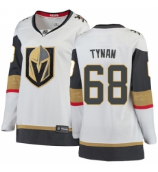 Women's Vegas Golden Knights #68 T.J. Tynan Authentic White Away Fanatics Branded Breakaway NHL Jersey