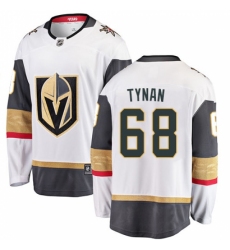 Youth Vegas Golden Knights #68 T.J. Tynan Authentic White Away Fanatics Branded Breakaway NHL Jersey