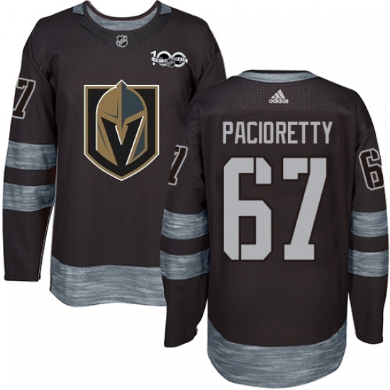 Men's Adidas Vegas Golden Knights #67 Max Pacioretty Authentic Black 1917-2017 100th Anniversary NHL Jersey Men's Adidas Vegas Golden Knights #67 Max Pacioretty Authentic Black 1917-2017 100th Anniversary NHL Jersey