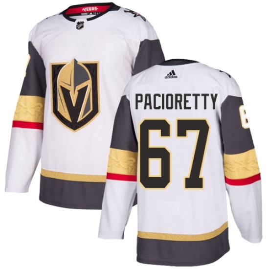 Men's Adidas Vegas Golden Knights #67 Max Pacioretty Authentic White Away NHL Jersey Men's Adidas Vegas Golden Knights #67 Max Pacioretty Authentic White Away NHL Jersey