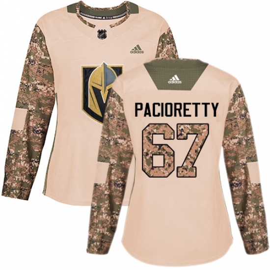 Women's Adidas Vegas Golden Knights #67 Max Pacioretty Authentic Camo Veterans Day Practice NHL Jersey Women's Adidas Vegas Golden Knights #67 Max Pacioretty Authentic Camo Veterans Day Practice NHL Jersey