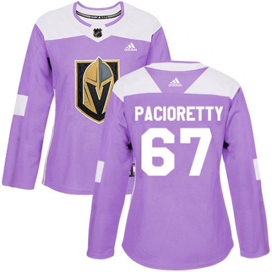 Women's Adidas Vegas Golden Knights #67 Max Pacioretty Authentic Purple Fights Cancer Practice NHL Jersey Women's Adidas Vegas Golden Knights #67 Max Pacioretty Authentic Purple Fights Cancer Practice NHL Jersey