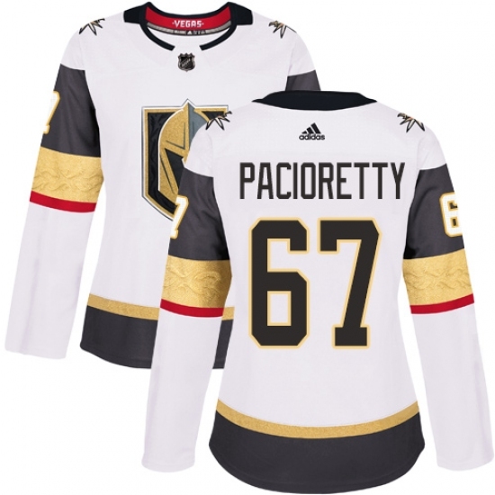 Women's Adidas Vegas Golden Knights #67 Max Pacioretty Authentic White Away NHL Jersey Women's Adidas Vegas Golden Knights #67 Max Pacioretty Authentic White Away NHL Jersey