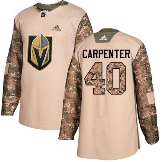 Men's Adidas Vegas Golden Knights #40 Ryan Carpenter Authentic Camo Veterans Day Practice NHL Jersey Men's Adidas Vegas Golden Knights #40 Ryan Carpenter Authentic Camo Veterans Day Practice NHL Jersey