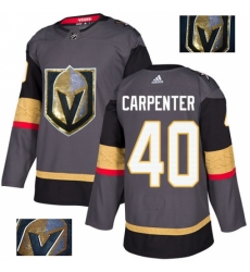 Men's Adidas Vegas Golden Knights #40 Ryan Carpenter Authentic Gray Fashion Gold NHL Jersey Men's Adidas Vegas Golden Knights #40 Ryan Carpenter Authentic Gray Fashion Gold NHL Jersey