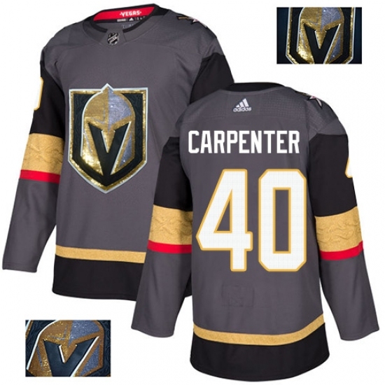 Men's Adidas Vegas Golden Knights #40 Ryan Carpenter Authentic Gray Fashion Gold NHL Jersey Men's Adidas Vegas Golden Knights #40 Ryan Carpenter Authentic Gray Fashion Gold NHL Jersey