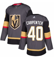 Men's Adidas Vegas Golden Knights #40 Ryan Carpenter Authentic Gray Home NHL Jersey Men's Adidas Vegas Golden Knights #40 Ryan Carpenter Authentic Gray Home NHL Jersey