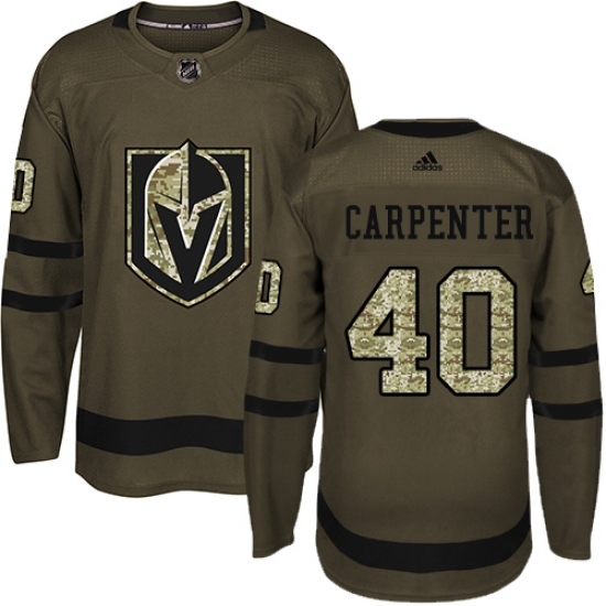 Men's Adidas Vegas Golden Knights #40 Ryan Carpenter Authentic Green Salute to Service NHL Jersey Men's Adidas Vegas Golden Knights #40 Ryan Carpenter Authentic Green Salute to Service NHL Jersey