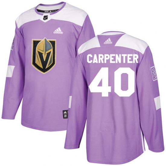 Men's Adidas Vegas Golden Knights #40 Ryan Carpenter Authentic Purple Fights Cancer Practice NHL Jersey Men's Adidas Vegas Golden Knights #40 Ryan Carpenter Authentic Purple Fights Cancer Practice NHL Jersey