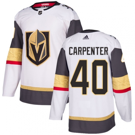 Men's Adidas Vegas Golden Knights #40 Ryan Carpenter Authentic White Away NHL Jersey Men's Adidas Vegas Golden Knights #40 Ryan Carpenter Authentic White Away NHL Jersey