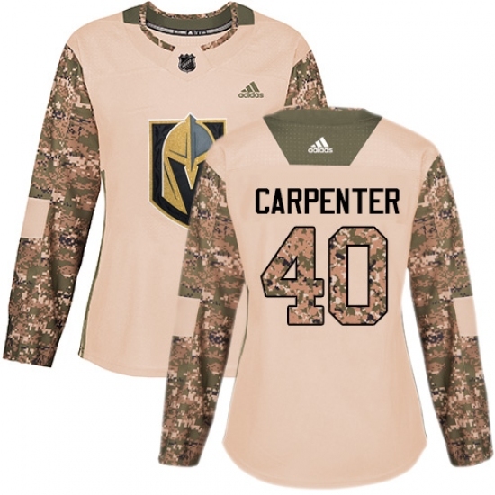 Women's Adidas Vegas Golden Knights #40 Ryan Carpenter Authentic Camo Veterans Day Practice NHL Jersey Women's Adidas Vegas Golden Knights #40 Ryan Carpenter Authentic Camo Veterans Day Practice NHL Jersey