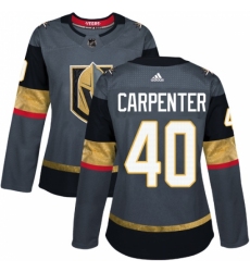 Women's Adidas Vegas Golden Knights #40 Ryan Carpenter Authentic Gray Home NHL Jersey Women's Adidas Vegas Golden Knights #40 Ryan Carpenter Authentic Gray Home NHL Jersey