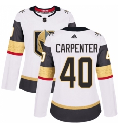 Women's Adidas Vegas Golden Knights #40 Ryan Carpenter Authentic White Away NHL Jersey Women's Adidas Vegas Golden Knights #40 Ryan Carpenter Authentic White Away NHL Jersey