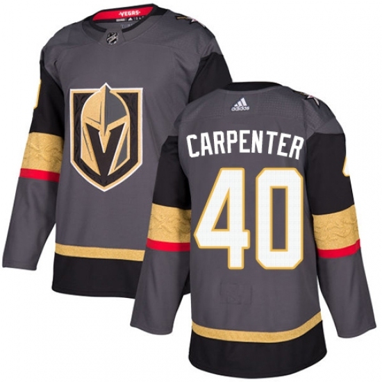 Youth Adidas Vegas Golden Knights #40 Ryan Carpenter Authentic Gray Home NHL Jersey Youth Adidas Vegas Golden Knights #40 Ryan Carpenter Authentic Gray Home NHL Jersey
