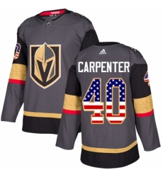 Youth Adidas Vegas Golden Knights #40 Ryan Carpenter Authentic Gray USA Flag Fashion NHL Jersey Youth Adidas Vegas Golden Knights #40 Ryan Carpenter Authentic Gray USA Flag Fashion NHL Jersey