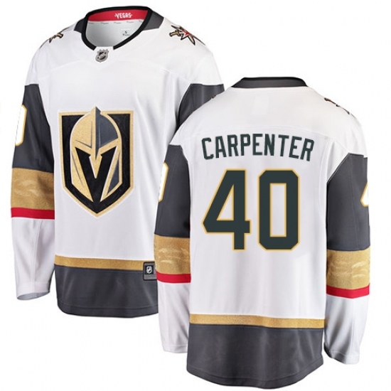 Youth Vegas Golden Knights #40 Ryan Carpenter Authentic White Away Fanatics Branded Breakaway NHL Jersey Youth Vegas Golden Knights #40 Ryan Carpenter Authentic White Away Fanatics Branded Breakaway NHL Jersey