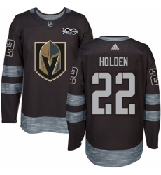 Men's Adidas Vegas Golden Knights #22 Nick Holden Authentic Black 1917-2017 100th Anniversary NHL Jersey Men's Adidas Vegas Golden Knights #22 Nick Holden Authentic Black 1917-2017 100th Anniversary NHL Jersey
