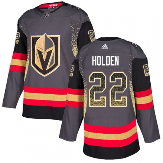 Men's Adidas Vegas Golden Knights #22 Nick Holden Authentic Black Drift Fashion NHL Jersey Men's Adidas Vegas Golden Knights #22 Nick Holden Authentic Black Drift Fashion NHL Jersey