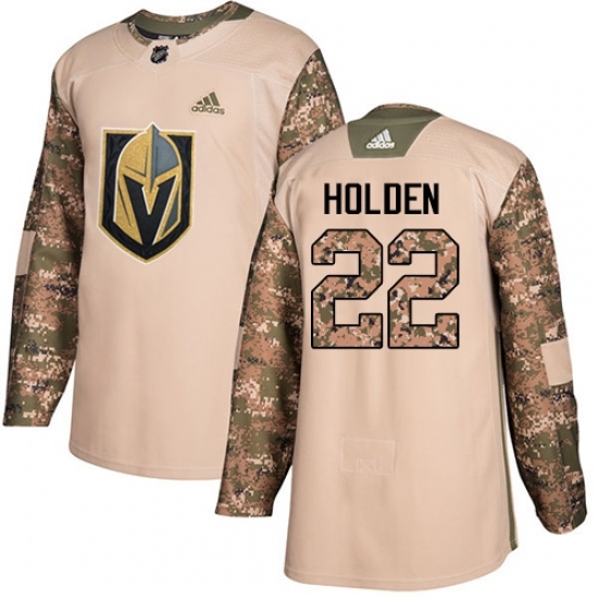 Men's Adidas Vegas Golden Knights #22 Nick Holden Authentic Camo Veterans Day Practice NHL Jersey Men's Adidas Vegas Golden Knights #22 Nick Holden Authentic Camo Veterans Day Practice NHL Jersey