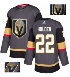 Men's Adidas Vegas Golden Knights #22 Nick Holden Authentic Gray Fashion Gold NHL Jersey Men's Adidas Vegas Golden Knights #22 Nick Holden Authentic Gray Fashion Gold NHL Jersey