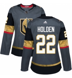 Women's Adidas Vegas Golden Knights #22 Nick Holden Authentic Gray Home NHL Jersey Women's Adidas Vegas Golden Knights #22 Nick Holden Authentic Gray Home NHL Jersey
