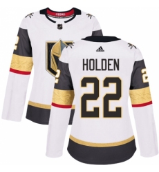 Women's Adidas Vegas Golden Knights #22 Nick Holden Authentic White Away NHL Jersey Women's Adidas Vegas Golden Knights #22 Nick Holden Authentic White Away NHL Jersey