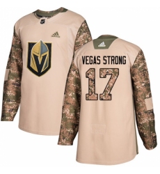 Men's Adidas Vegas Golden Knights #17 Vegas Strong Authentic Camo Veterans Day Practice NHL Jersey